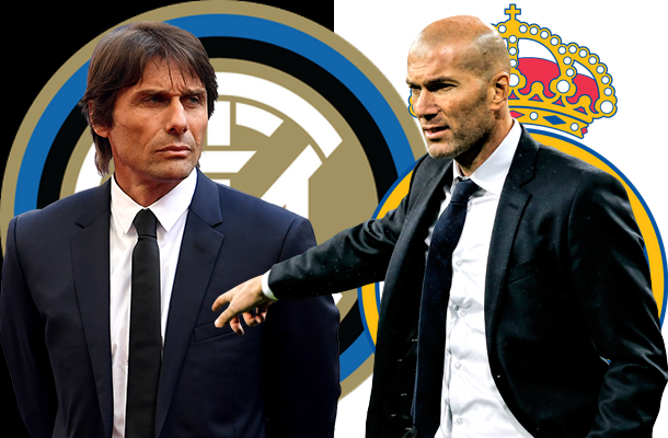Inter-Real Madrid Antonio Conte vs. Zinedine Zidane