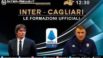 Inter-Cagliari, le formazioni ufficiali