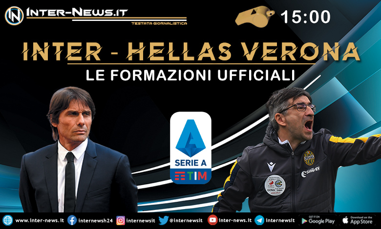 Inter-Verona le formazioni ufficiali