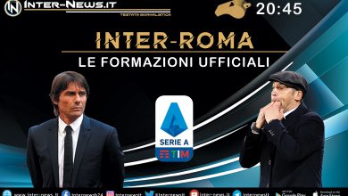 Inter-Roma le formazioni ufficiali