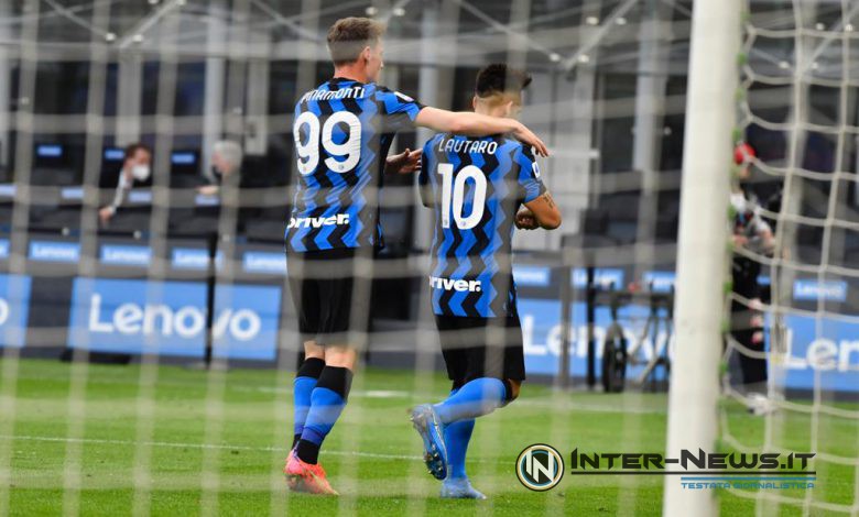 Andrea Pinamonti e Lautaro Martinez in Inter-Sampdoria (Photo by Tommaso Fimiano, Copyright Inter-News.it)