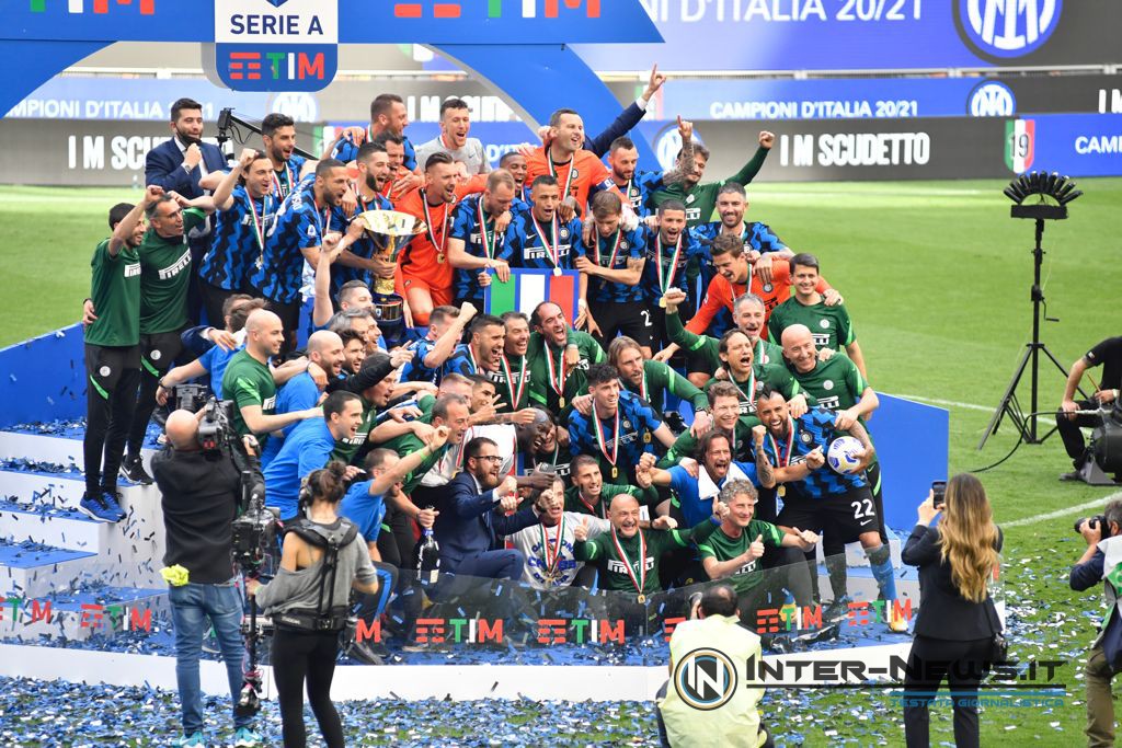 Inter-Udinese, premiazione scudetto 2020-2021, foto di Tommaso Fimiano, Copyright Inter-News,it