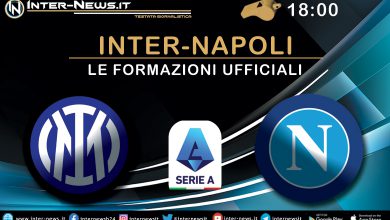 Inter-Napoli - Le formazioni ufficiali