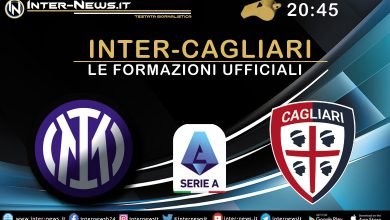 Inter-Cagliari - Le formazioni ufficiali