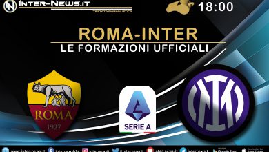 Roma-Inter - Le formazioni ufficiali