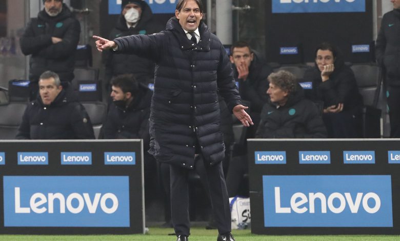 Simone Inzaghi in Inter-Empoli di Coppa Italia