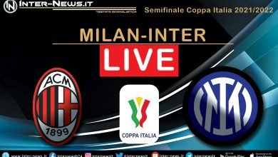 Milan-Inter Coppa Italia Live