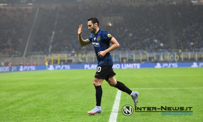 Calhanoglu - Inter-Liverpool, Champions League (Photo by Tommaso Fimiano, Copyright Inter-News.it)