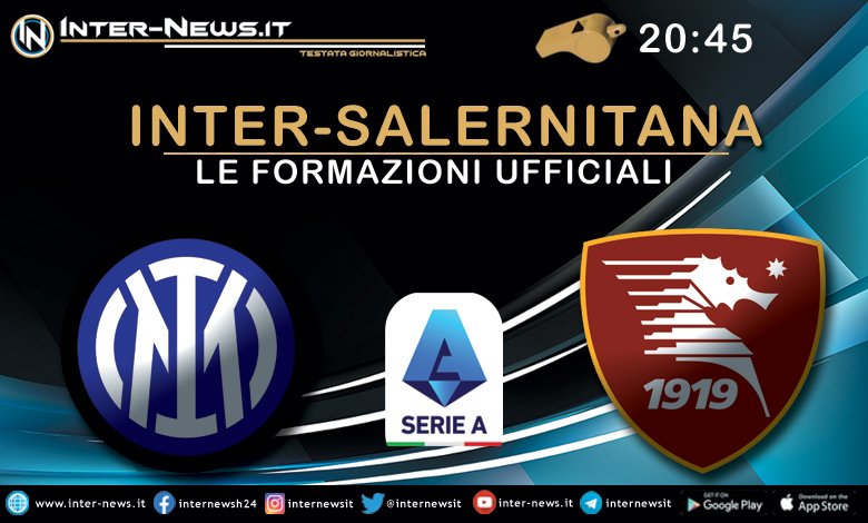 Inter-Salernitana - Le formazioni ufficiali