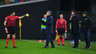 Fabio Maresca, Gabriele Oriali e Antonio Conte in Udinese-Inter
