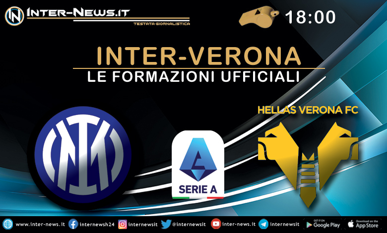 Inter-Verona - Le formazioni ufficiali