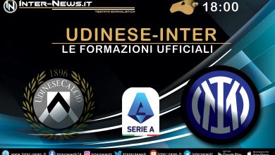 Udinese-Inter - Le formazioni ufficiali