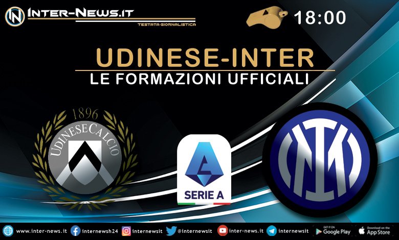 Udinese-Inter - Le formazioni ufficiali