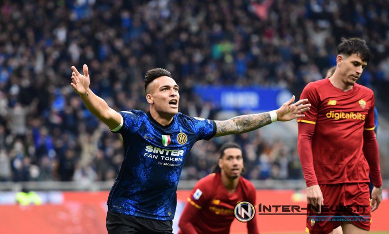 Inter Roma, esultanza Lautaro Martinez