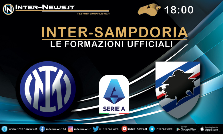 Inter-Sampdoria - Le formazioni ufficiali