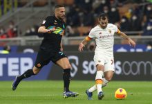 Henrikh Mkhitaryan contro Danilo D’Ambrosio in Inter-Roma