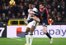 Andrea Cambiaso contro Denzel Dumfries in Genoa-Inter