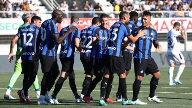 Esultanza nerazzurra in Lugano-Inter