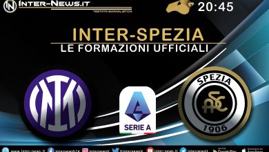 Inter-Spezia - Formazioni ufficiali