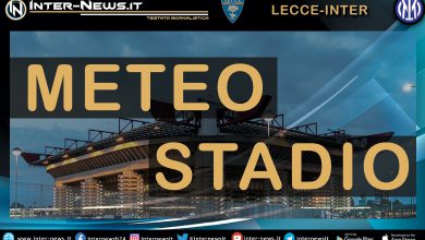 Meteo Lecce-Inter