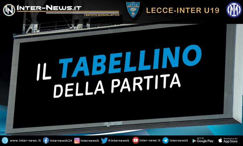 Lecce-Inter Primavera - Tabellino