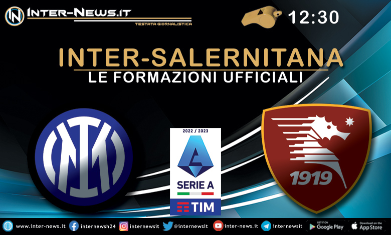 Inter-Salernitana - Formazioni Ufficiali