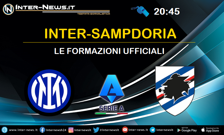 Inter-Sampdoria - Formazioni ufficiali