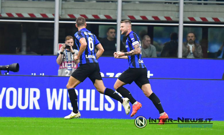 Milan Skriniar e Stefan de Vrij in Inter-Sampdoria (Photo by Tommaso Fimiano, Copyright Inter-News.it)