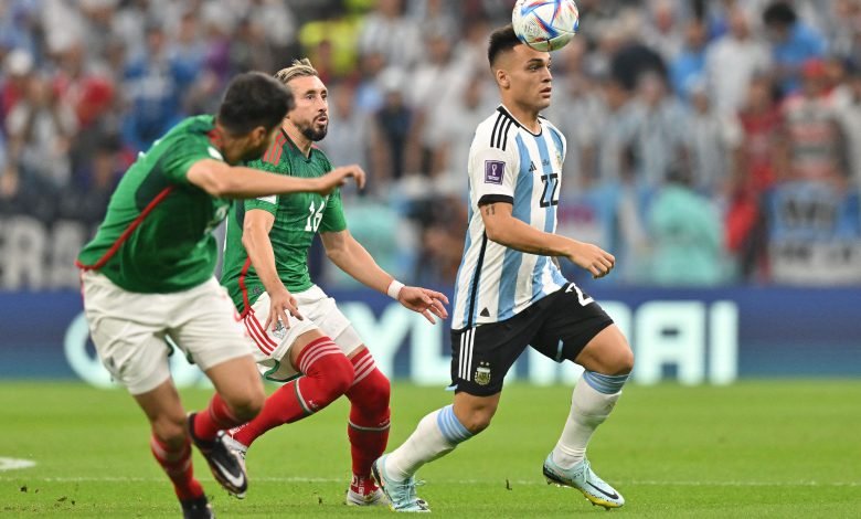 Lautaro Martinez in Argentino-Messico dei Mondiali in Qatar 2022