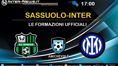 Sassuolo-Inter formazioni ufficiali