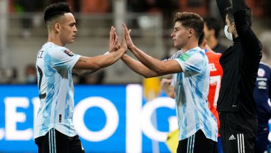 Lautaro Martinez e Julian Alvarez con l'Argentina ai Mondiali in Qatar 2022