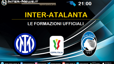 Inter-Atalanta - Le formazioni ufficiali