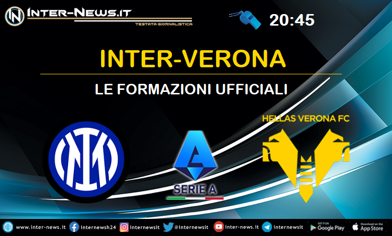Inter-Verona - Formazioni ufficiali