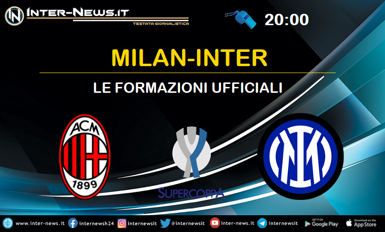 Milan-Inter di Supercoppa Italiana 2022 - Le formazioni ufficiali