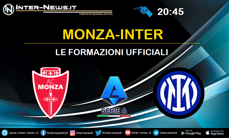 Monza-Inter - Formazioni ufficiali