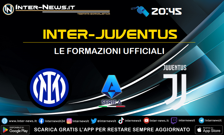 Inter-Juventus Le formazioni ufficiali (Serie A)