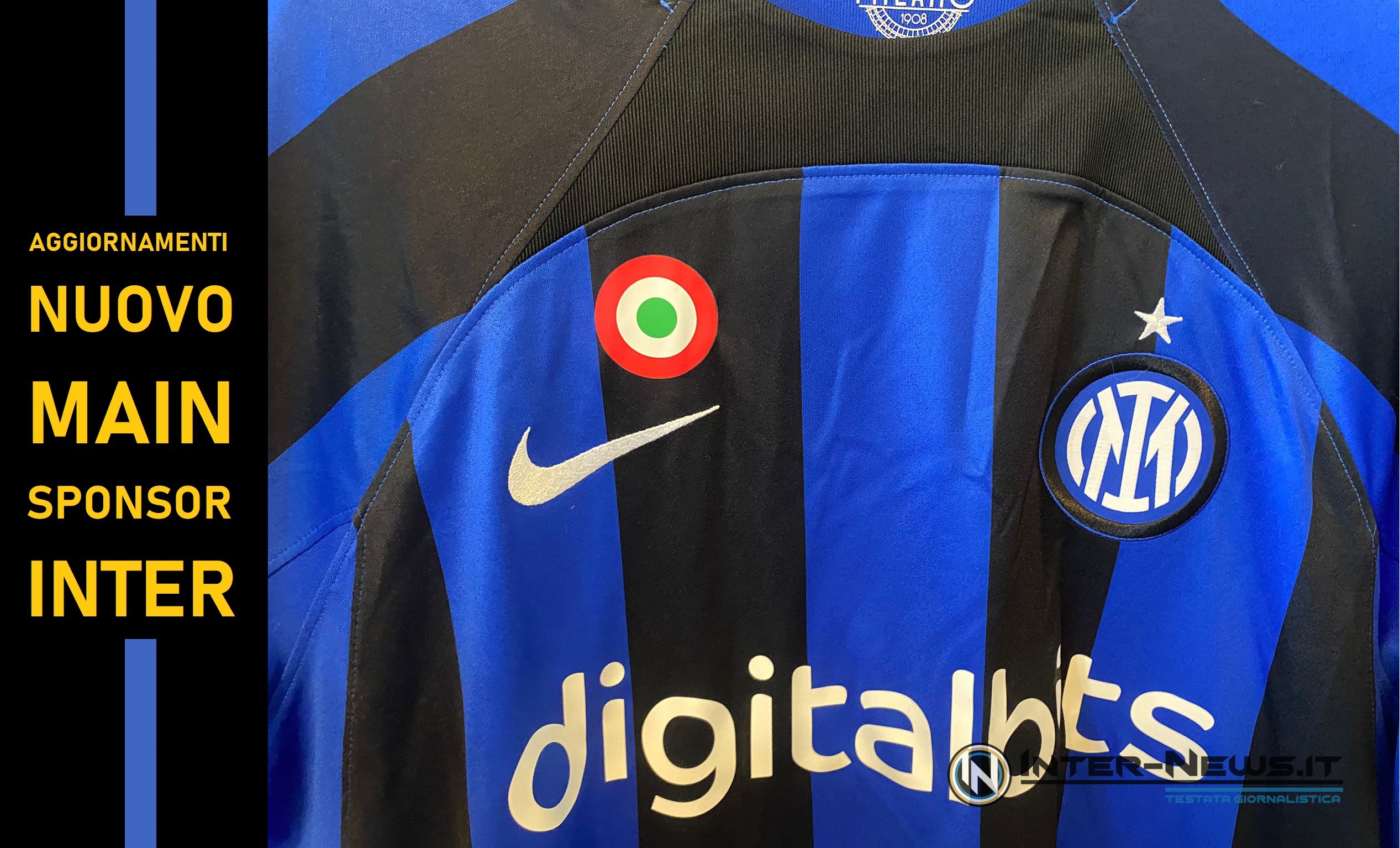 Inter maglia Home 2022/23 con main sponsor DigitalBits