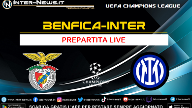 Benfica-Inter live prepartita