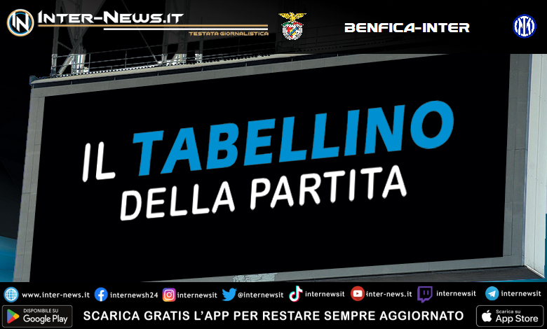 Benfica-Inter tabellino
