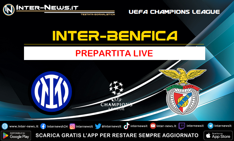 Inter-Benfica live prepartita