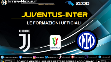 Juventus-Inter di Coppa Italia - Le formazioni ufficiali