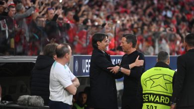 Simone Inzaghi e Roger Schmidt in Benfica-Inter di Champions League (Photo by Patricia de Melo Moreira/AFP via Getty Images/OneFootball)