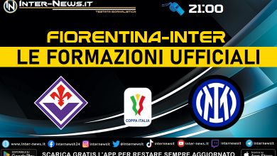 Fiorentina-Inter - Le formazioni ufficiali della Finale di Coppa Italia