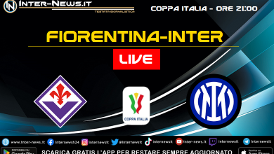 Fiorentina-Inter LIVE finale Coppa Italia