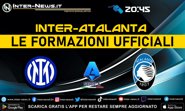 Inter-Atalanta di Serie A - Le formazioni ufficiali