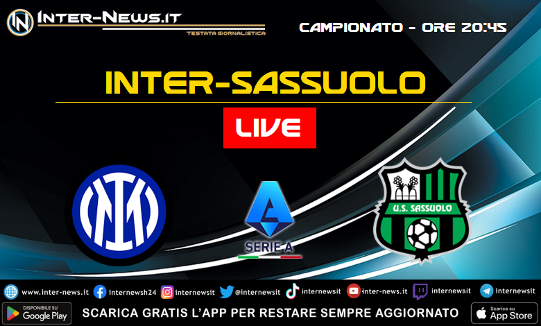 Inter-Sassuolo live