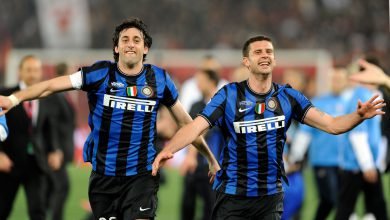 Diego Milito e Thiago Motta, Inter-Roma Coppa Italia 2010