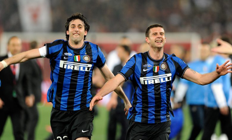 Diego Milito e Thiago Motta, Inter-Roma Coppa Italia 2010