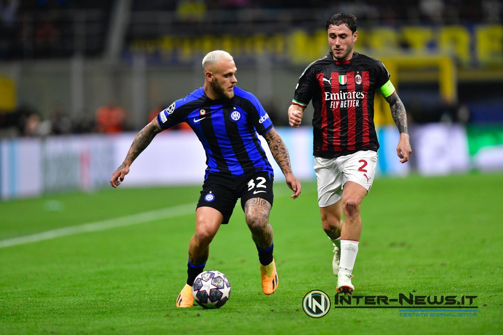 Federico Dimarco e Davide Calabria Inter-Milan