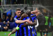 Robin Gosens, Lukaku e Lautaro Martinez Inter-Milan